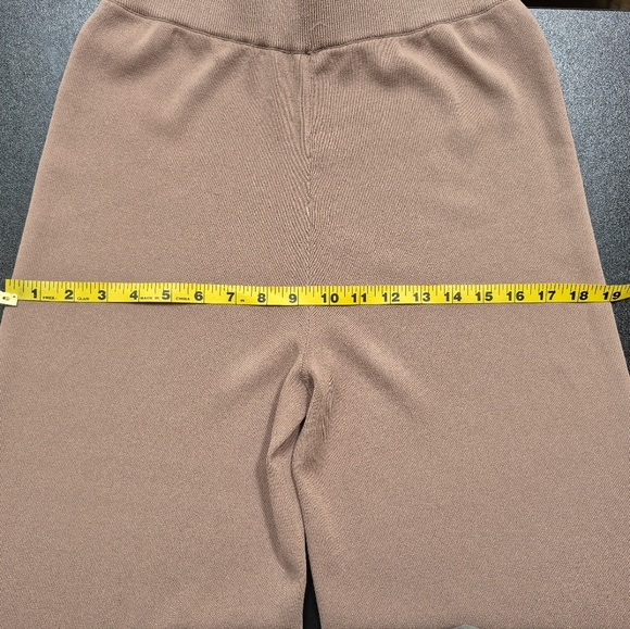 Tahari Pull-On Wide Leg Pants Elastic Waistline Ankle Slit Colorblock - Size S/6 - Picture 7 of 11